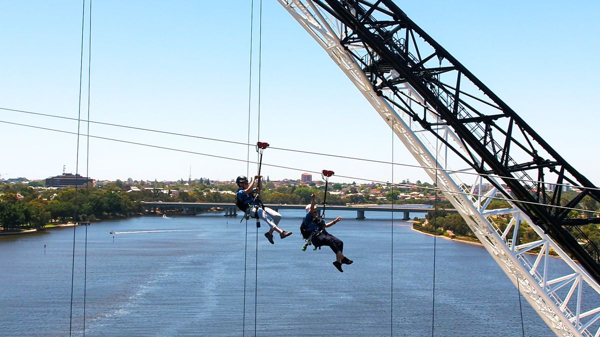 Zipline off the Matagarup Bridge!