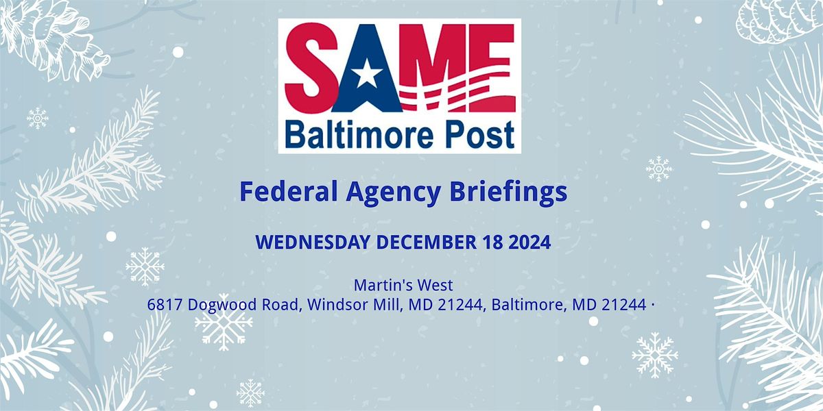 FY25 Federal Briefings, Scholarship Award Recognition & Holiday Celebration