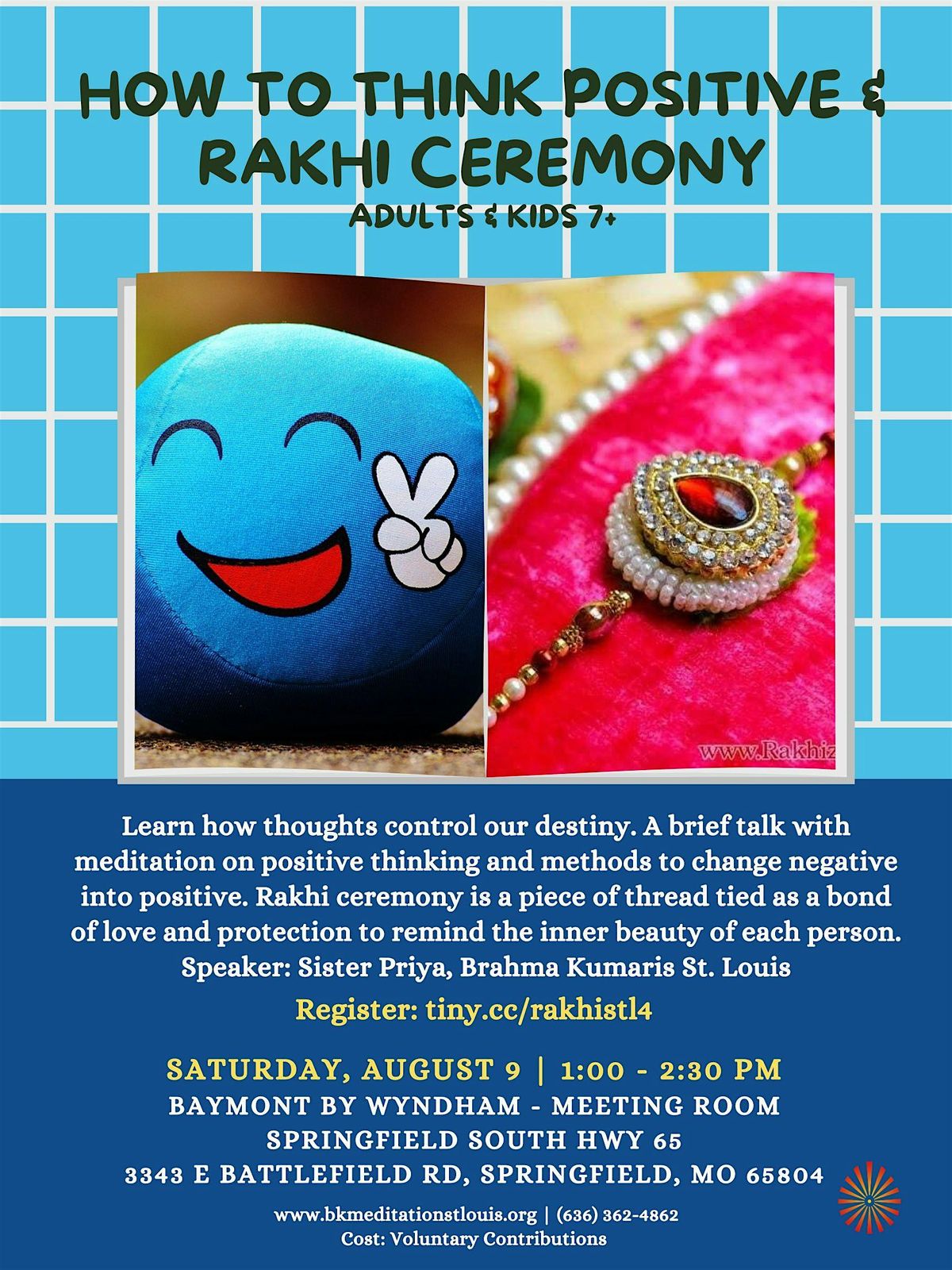 Kansas City, KS - How to Think Positive | Meditation | Rakhi Ceremony