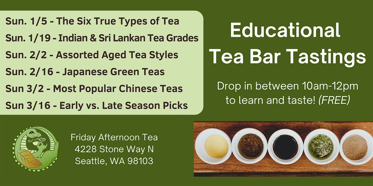 Tea Bar Tasting - Assorted Aged Tea Styles