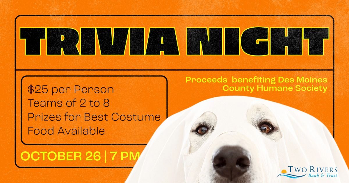 Trivia Night for Des Moines County Humane Society