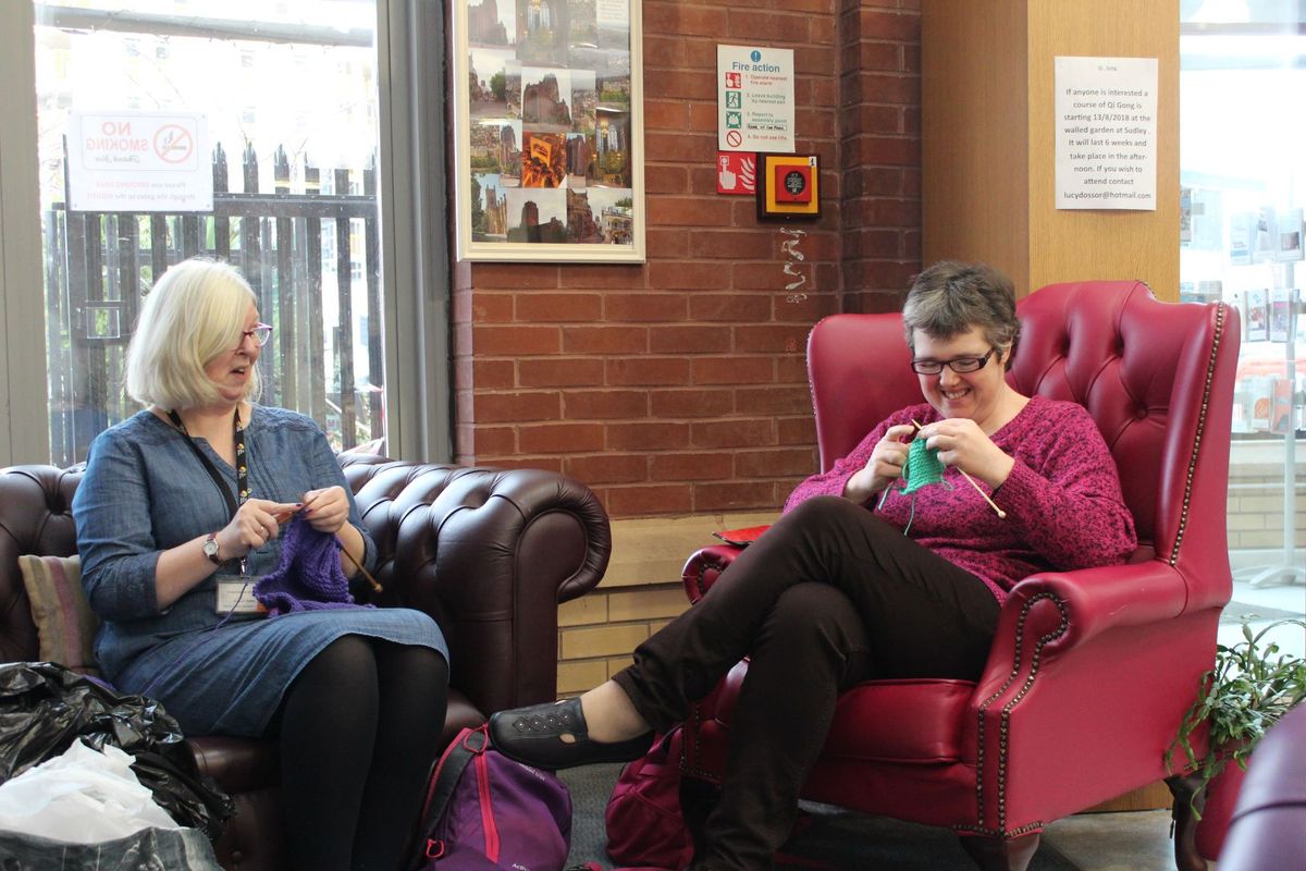 Knit & natter at The Brain Charity