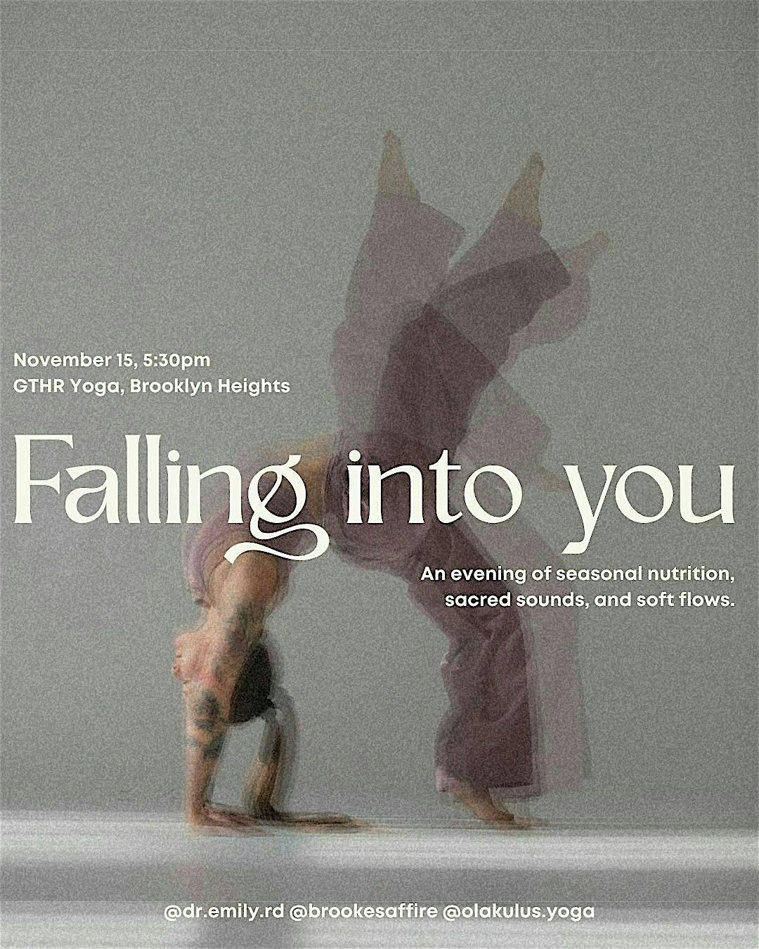 Falling into You - A NYC Yoga, Meditation and Nutrition Workshop!