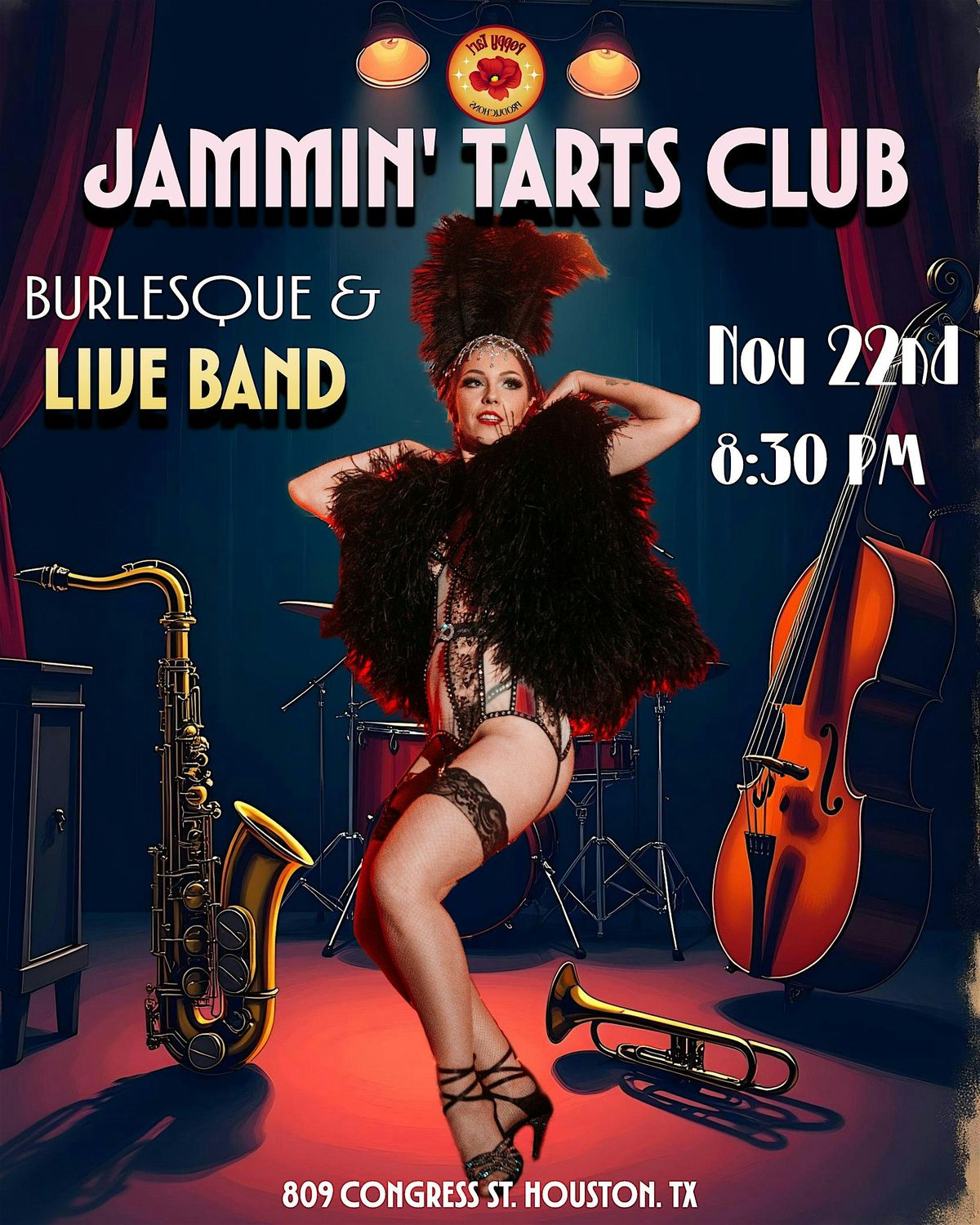 Jammin' Tarts Club: Burlesque & Live Band Nov 22nd 2025
