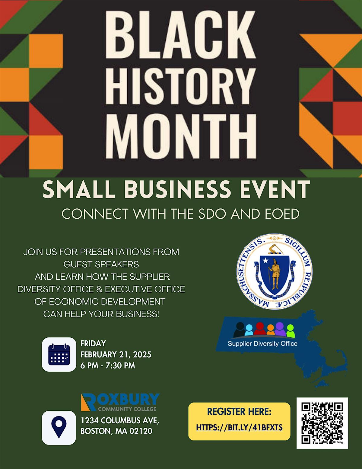 Black History Month Small Business Event: Connect with the SDO and EOED