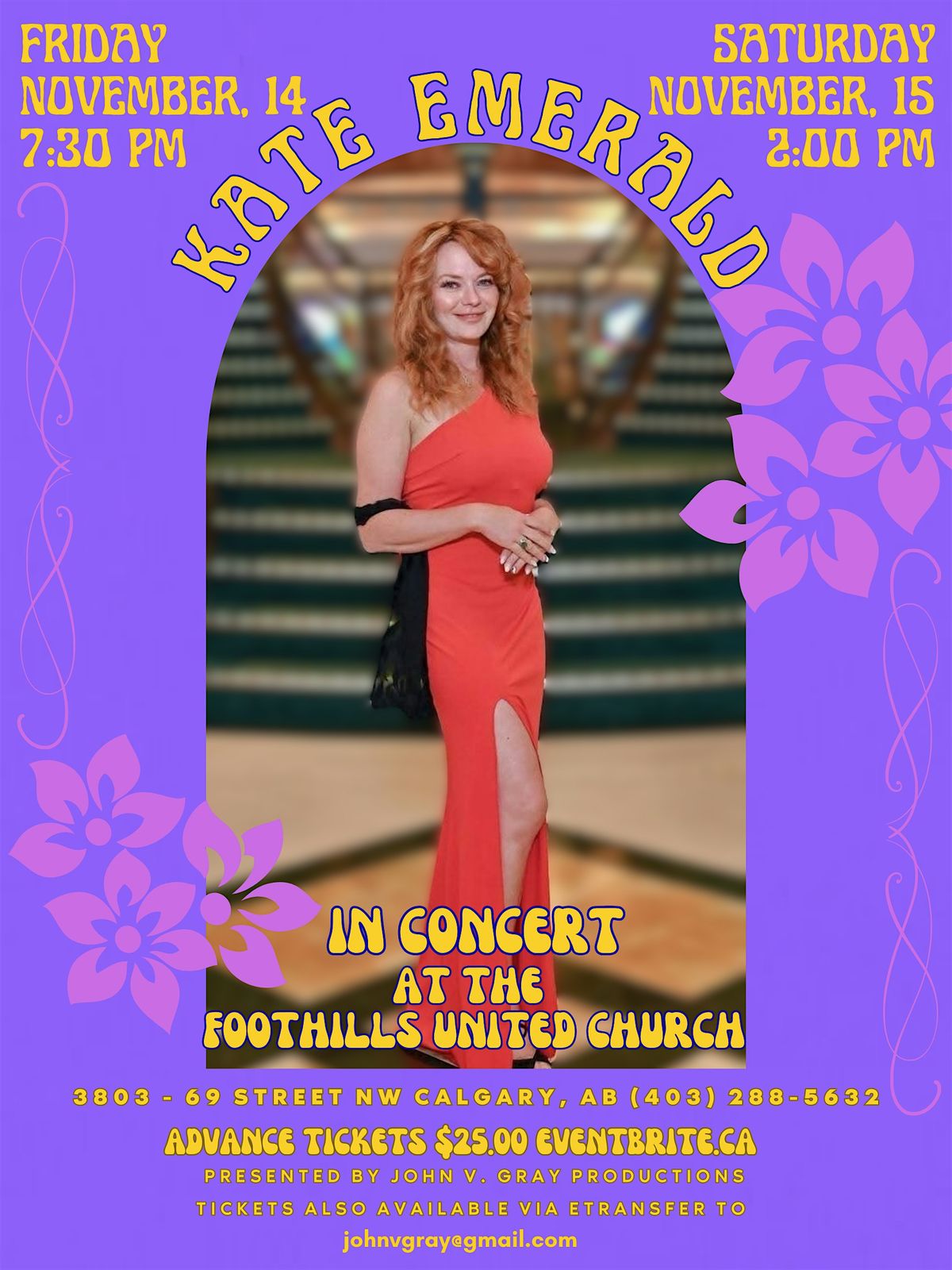 Kate Emerald In Concert at the Foothills United Church