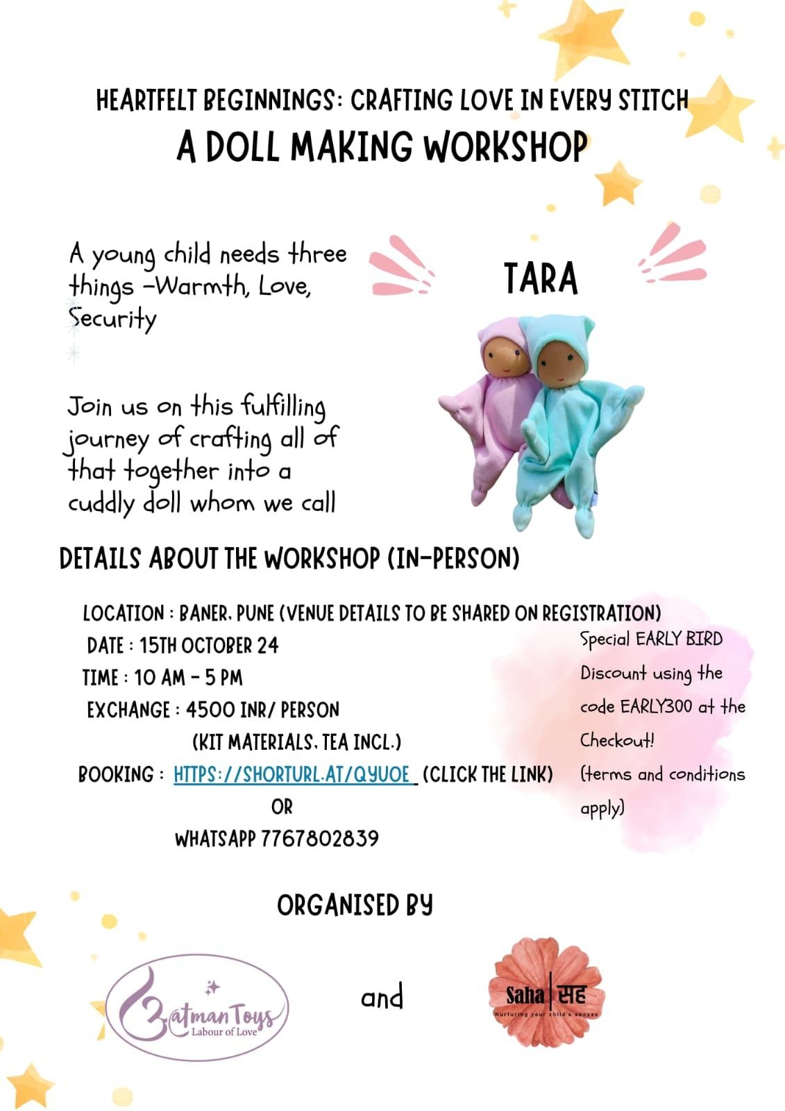 Heartfelt Beginnings: A doll making workshop 