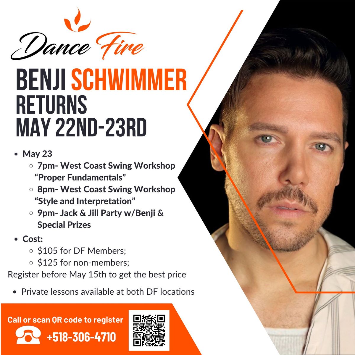 West Coast Swing Workshops and Jack & Jill Party with Benji Schwimmer
