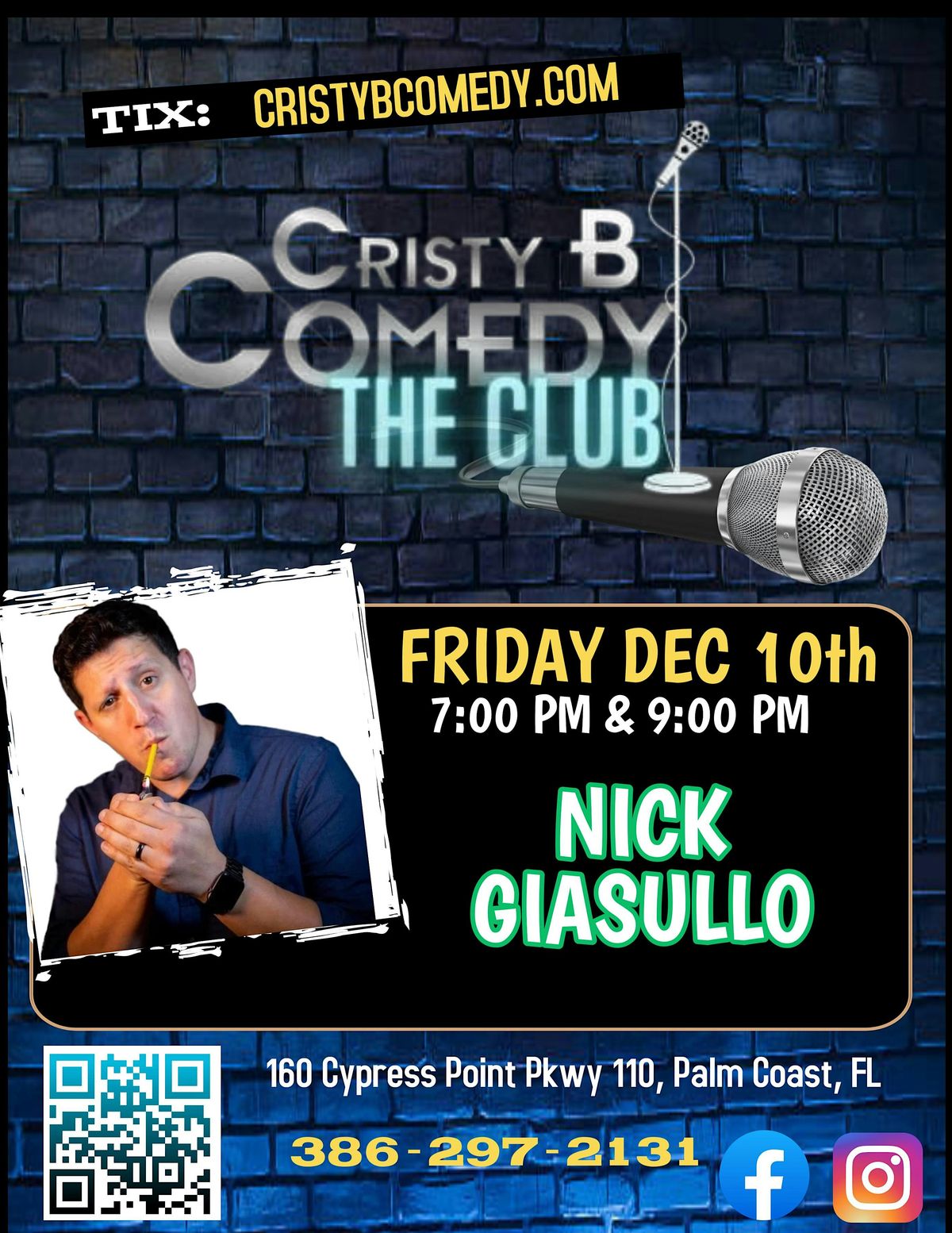 Friday night Comedy with NICK GIASULLO-Early Show