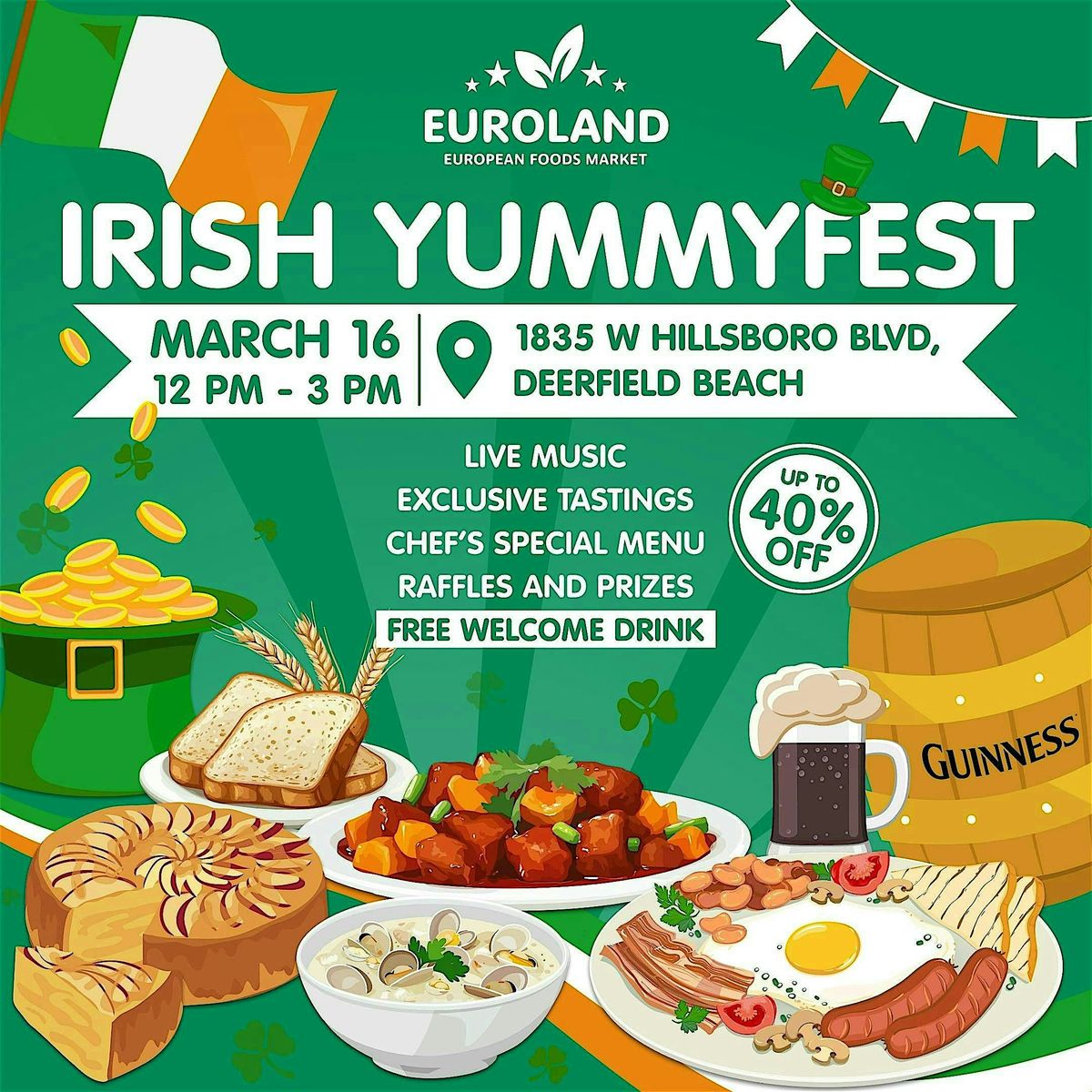 \u2618\ufe0f Euroland Irish YummyFest in DEERFIELD BEACH