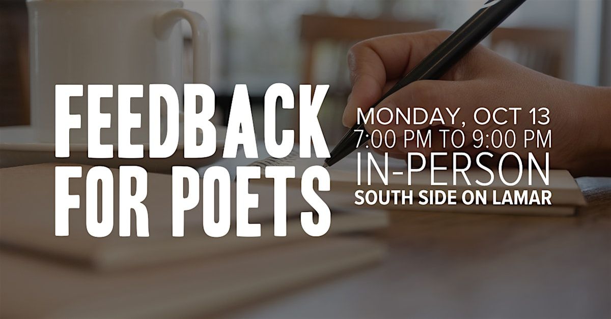 Feedback for Poets (In-Person Gathering)