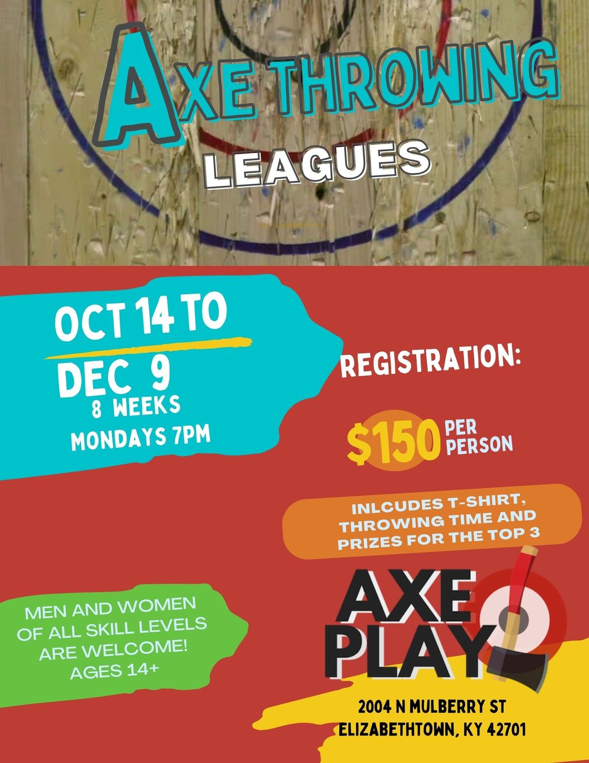 Fall Axe Throwing Leagues (9weeks)