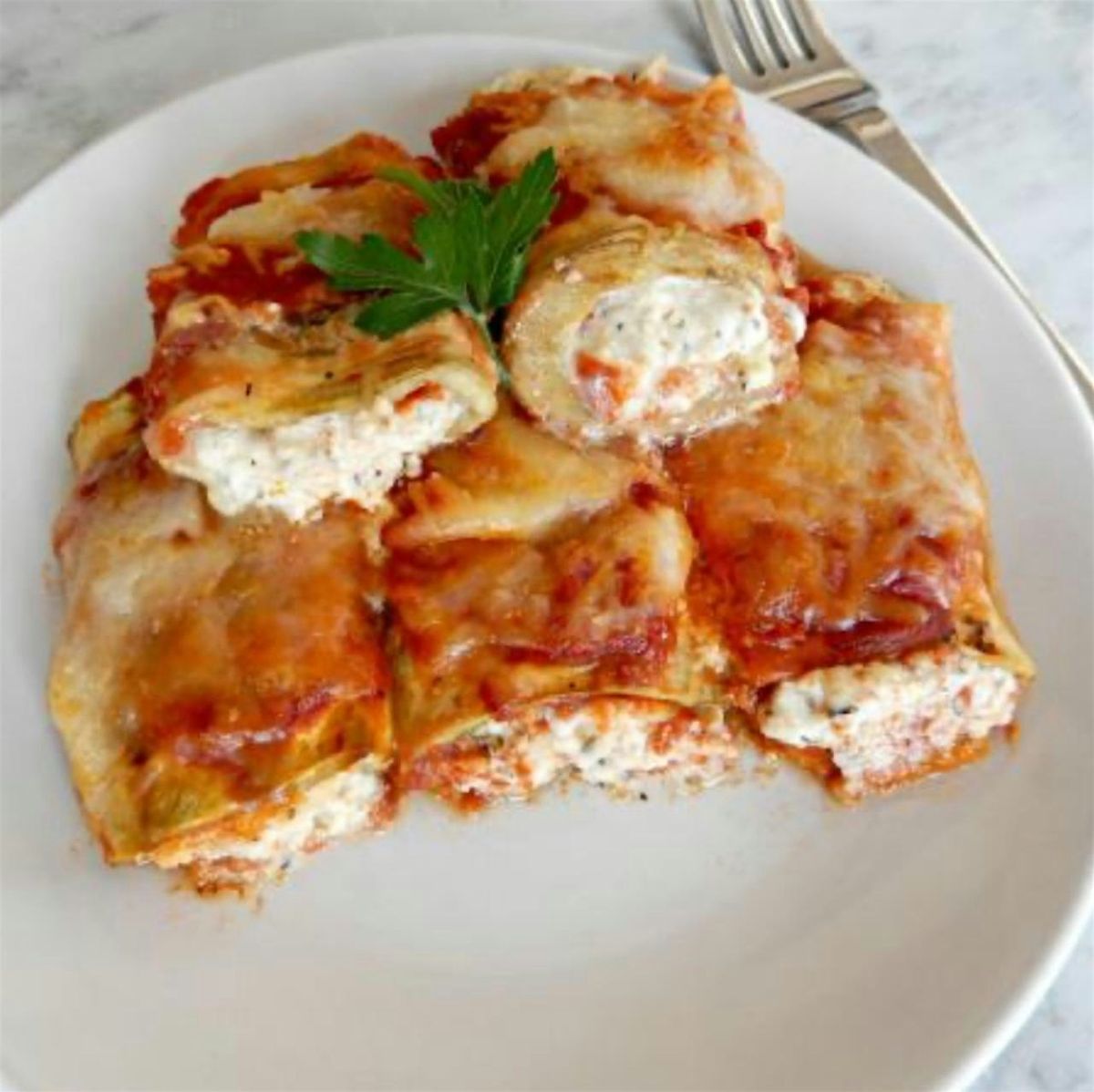 Eggplant Rollatini plus Pasta Amatriciana