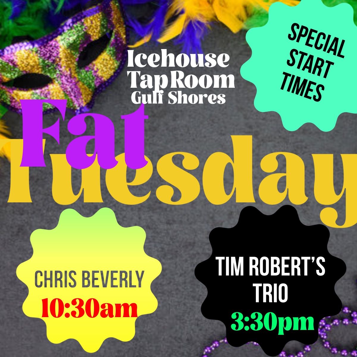 Fat Tuesday & Icehouse Tap Room GS Present Chris Beverly & Tim Roberts Trio After The Parade