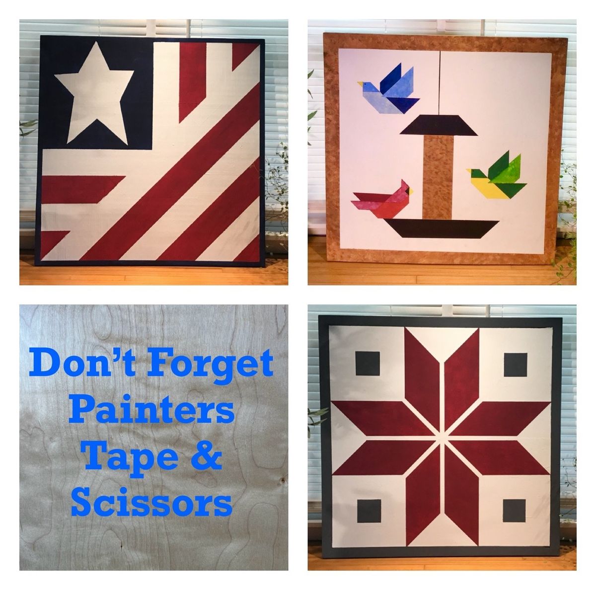 Linda's Wooden Barn Quilt Painting