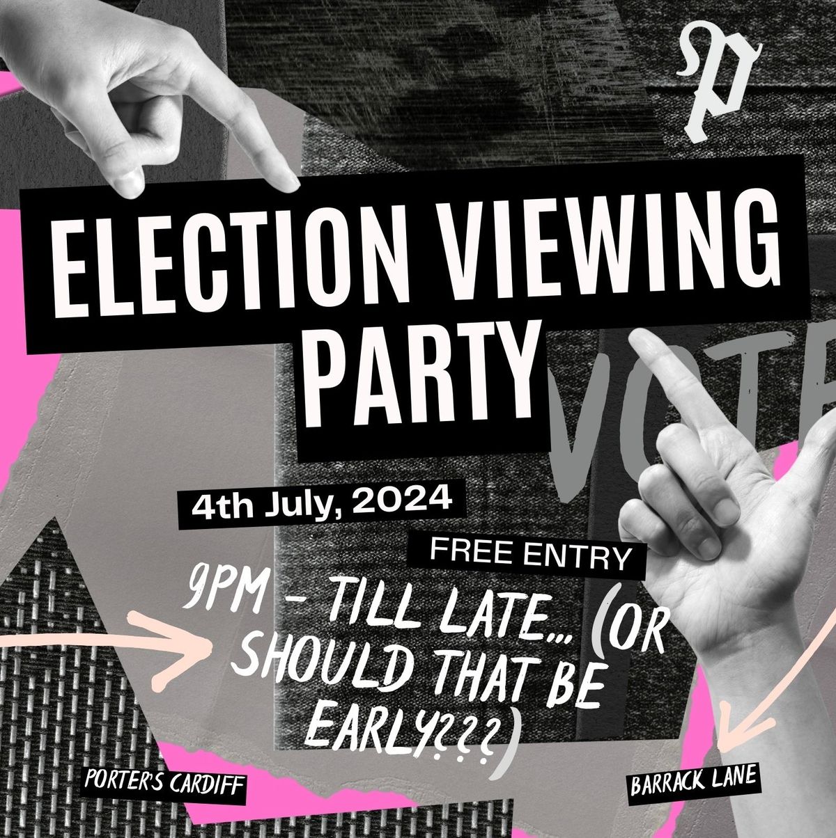 Election viewing party at Porter\u2019s