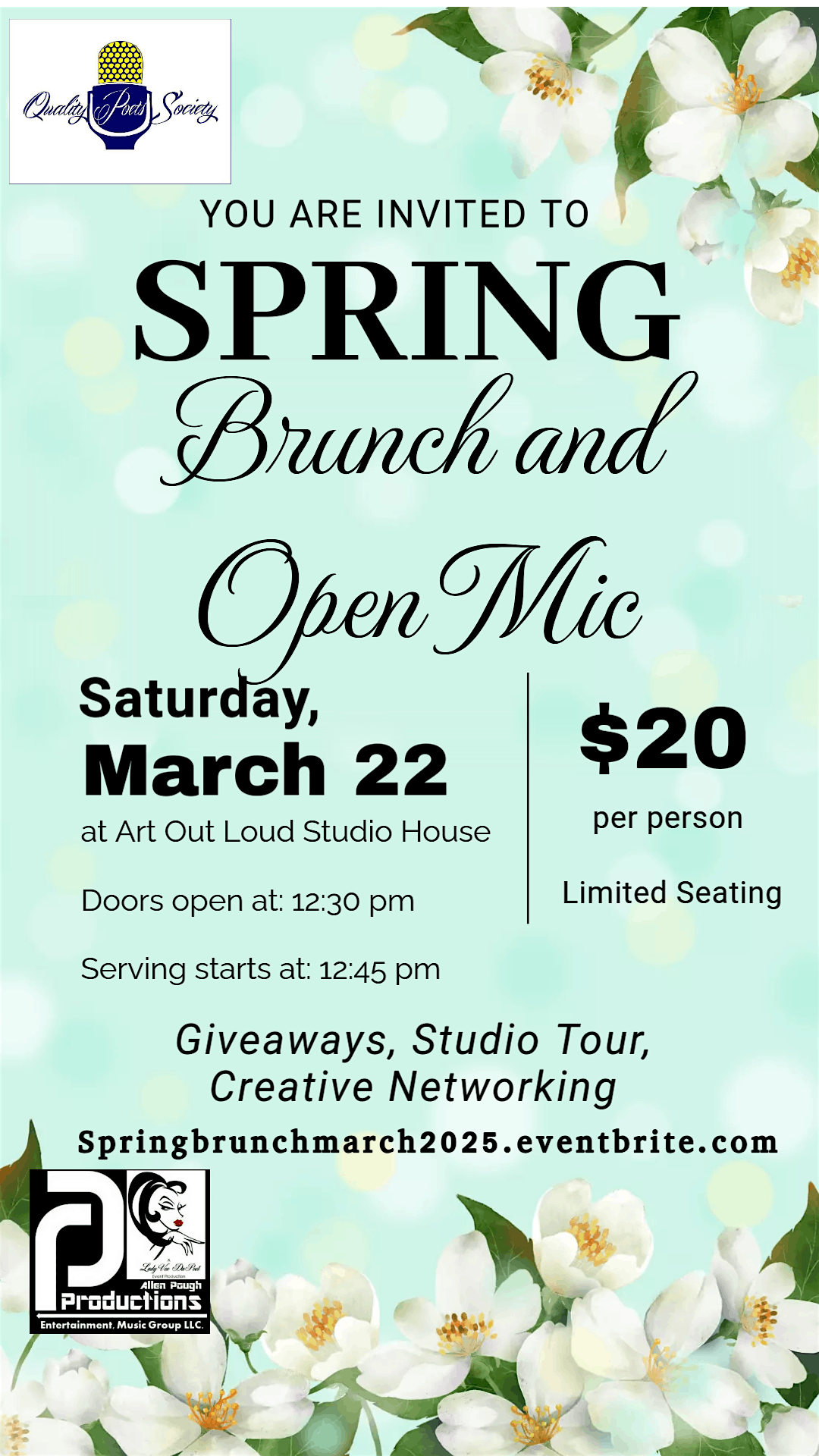 Quality Poets Society presents: 'Spring has  Sprung' Brunch & Open Mic