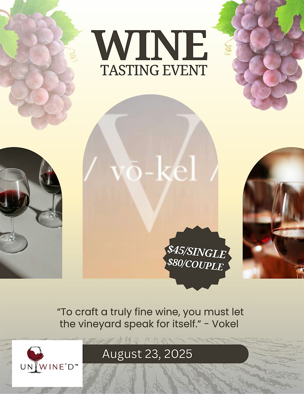 Wine Tasting with the winemaker from Vo-kel Cellars