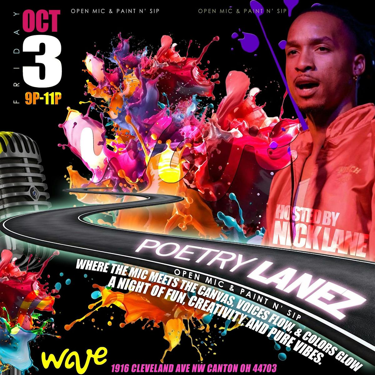 Poetry Lanez: Open Mic & Paint N\u2019 Sip at Wave Bar & Lounge