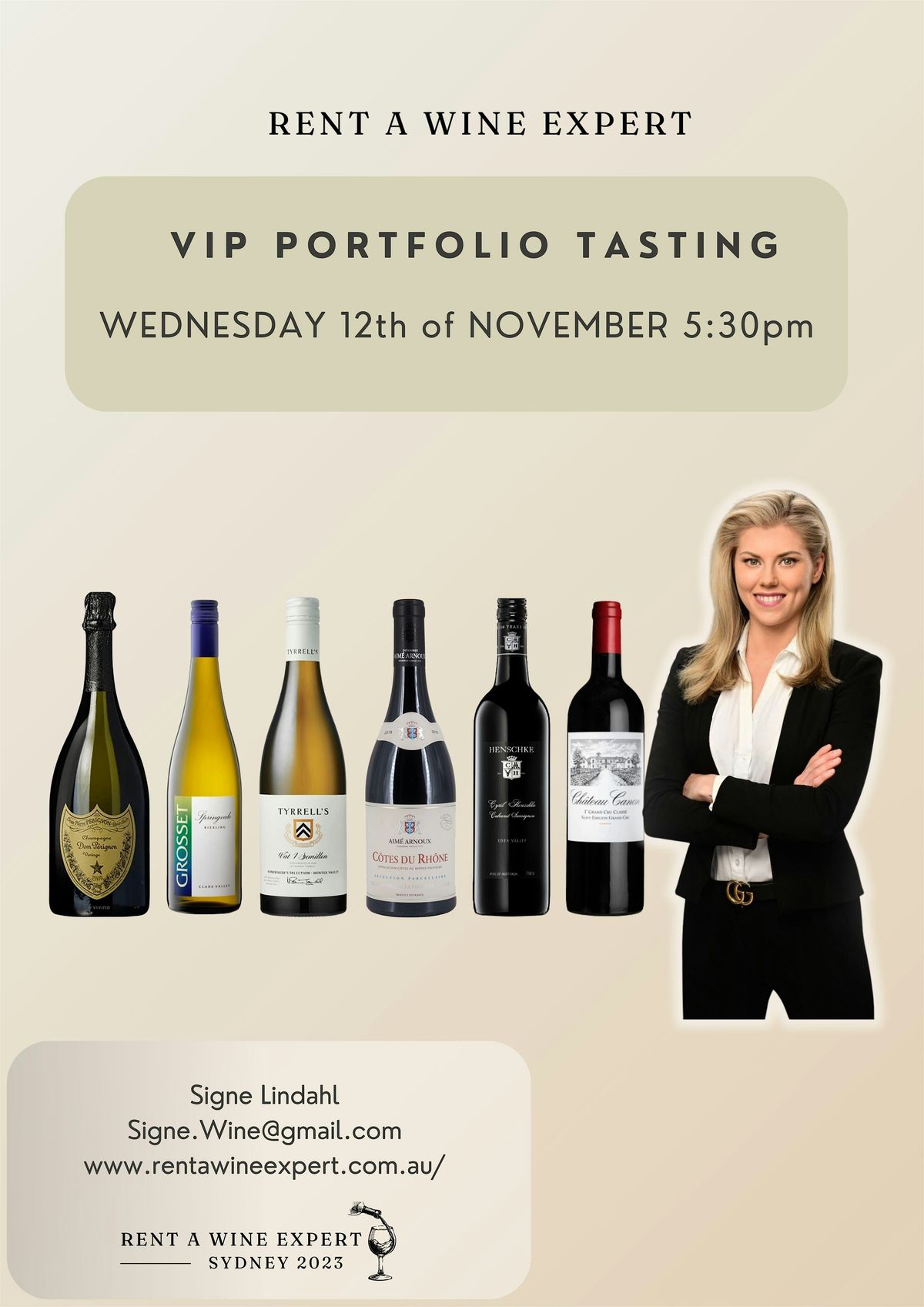 Portfolio Tasting with "Rent a Wine Expert"