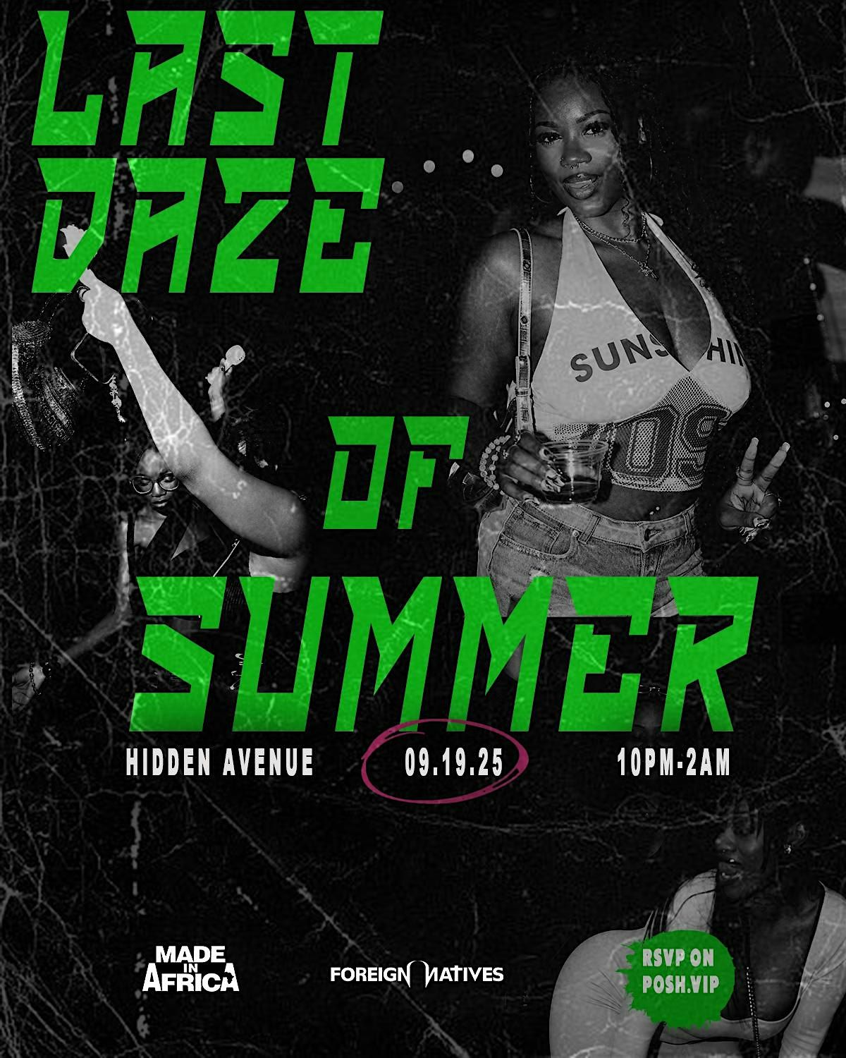 Last Daze of Summer: Afro Social