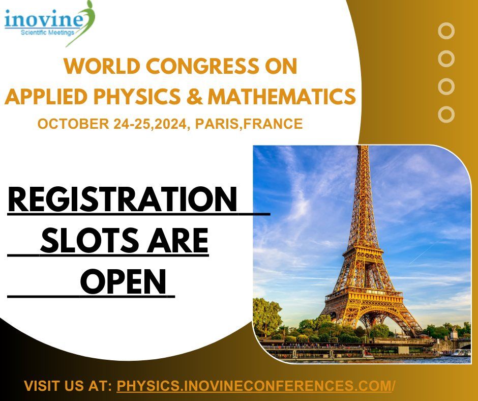 World Congress on Applied Physics & Mathematics, August 19-20, 2024, Paris, France