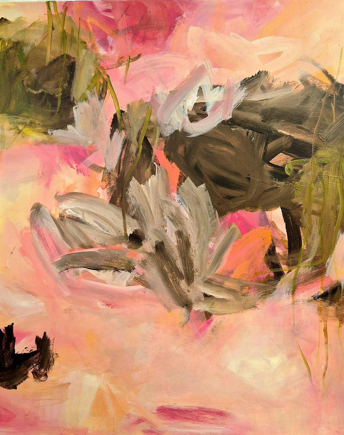 "Tr\u00e4ume meiner Kindheit", abstrakte Malerei von Elzbieta Latacz