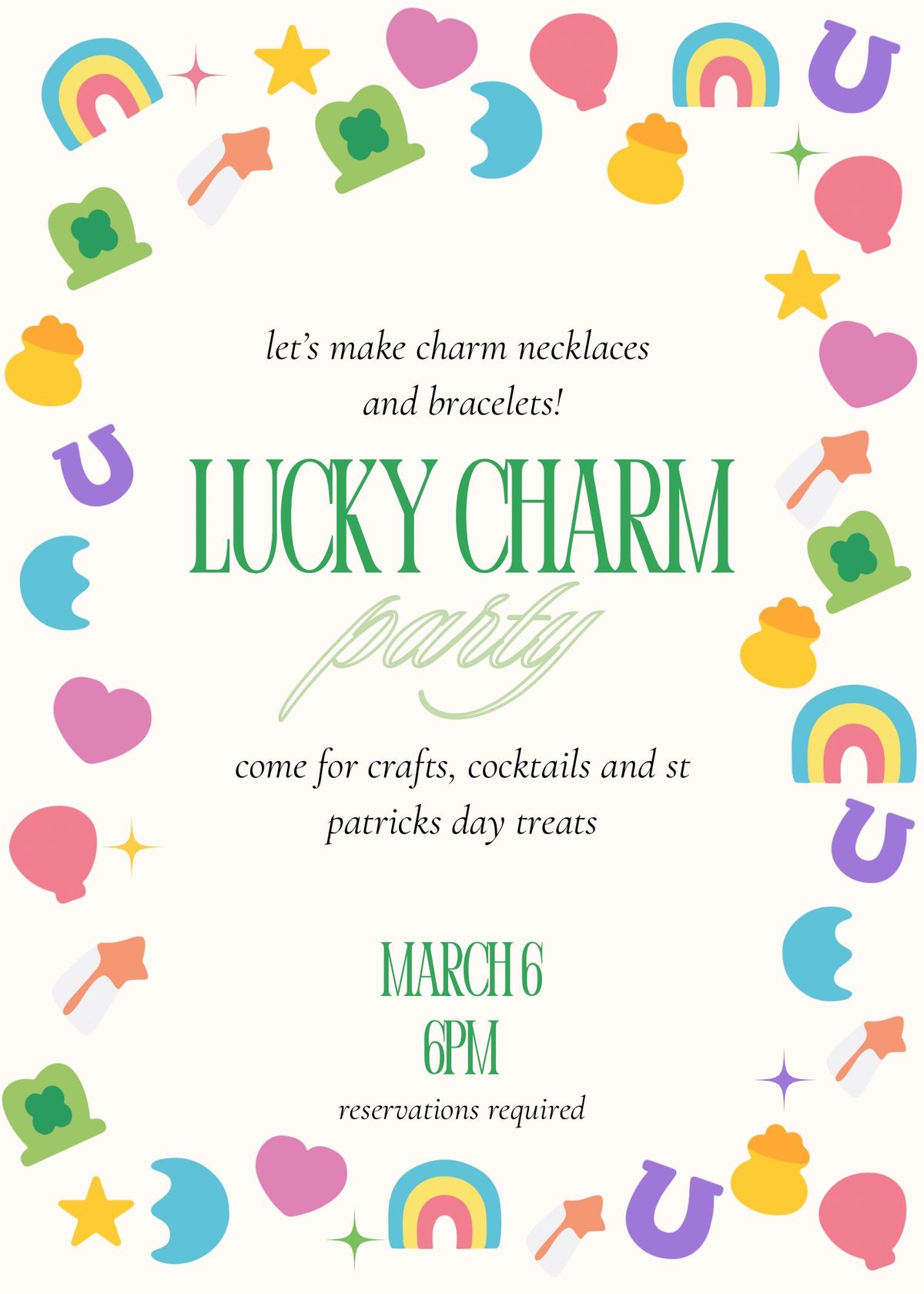 \u2618\ufe0f\ud83c\udf08 Lucky Charm Party \u2618\ufe0f\ud83c\udf08