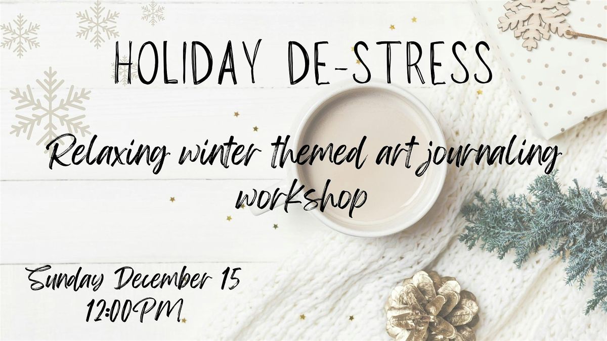 Relaxing winter themed art journaling workshop