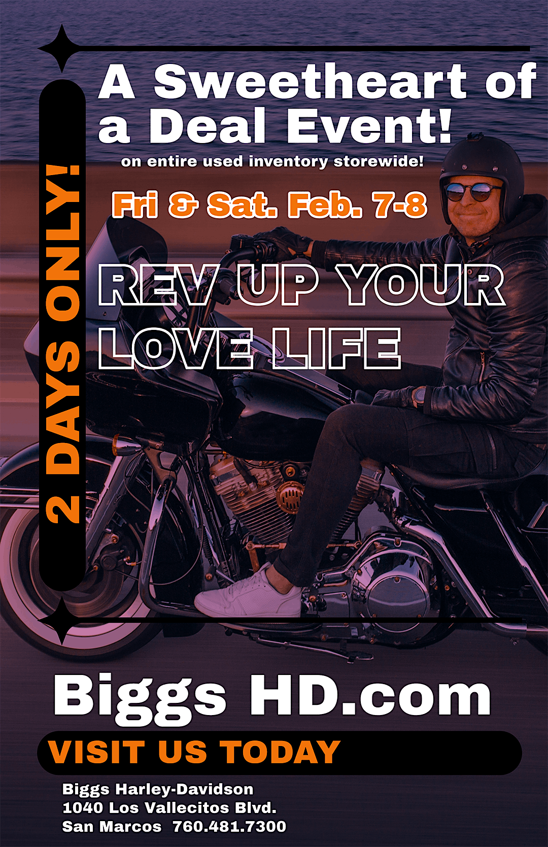 A Sweetheart of a Deal Event on all pre-owned bikes - Rev up your love life