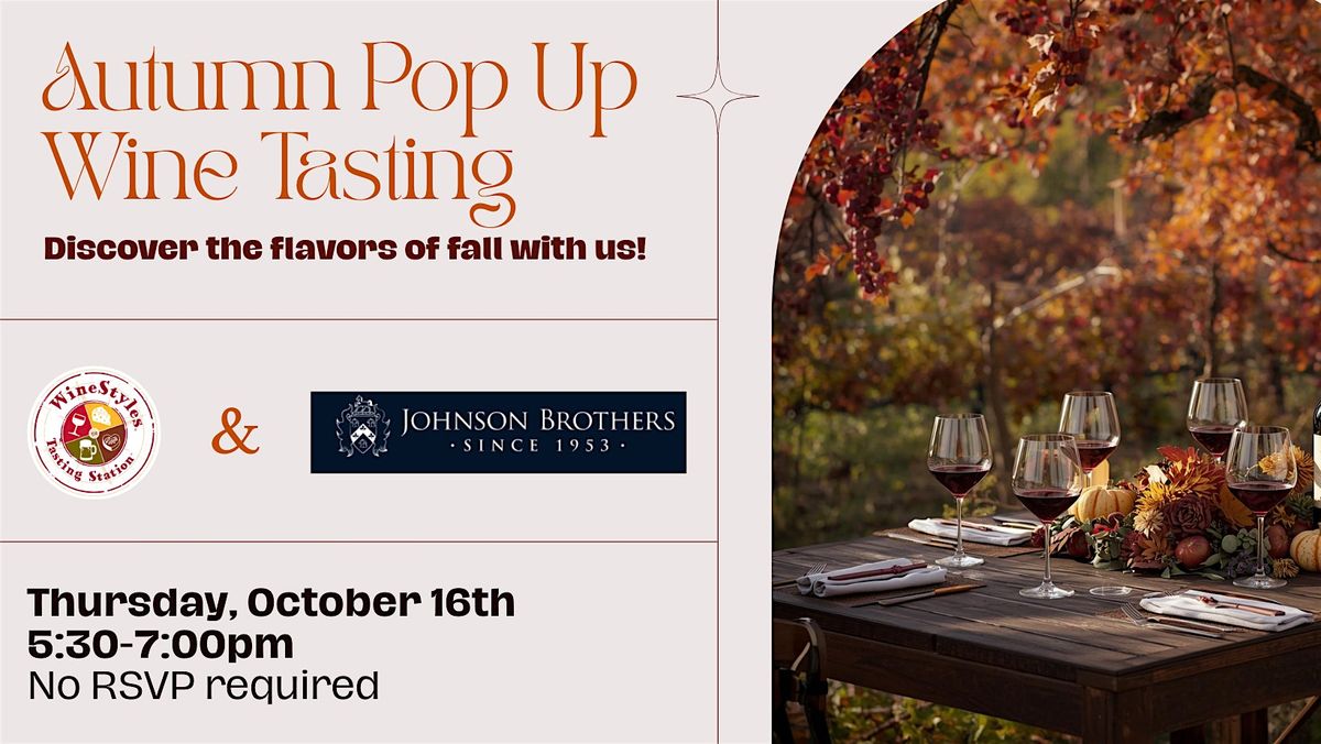 Wine Tasting: Autumn Pop Up