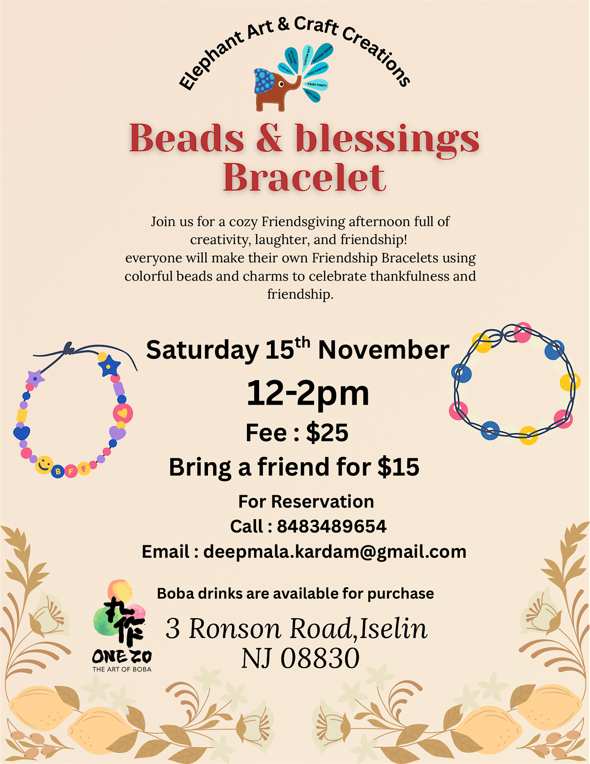 Beads & blessings bracelet
