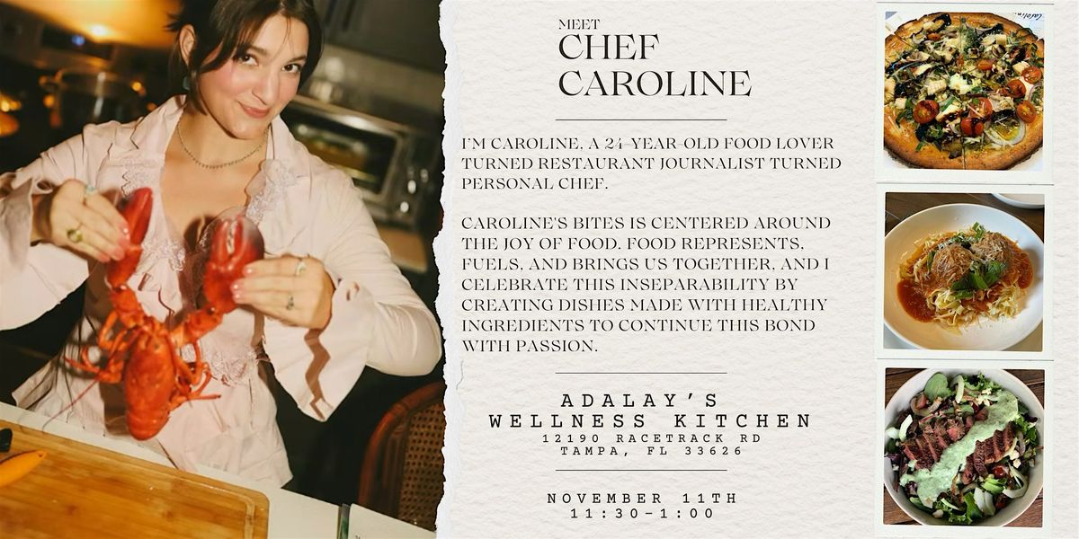 Join Us to Welcome Chef Caroline to the Adalay Wellness Kitchen!