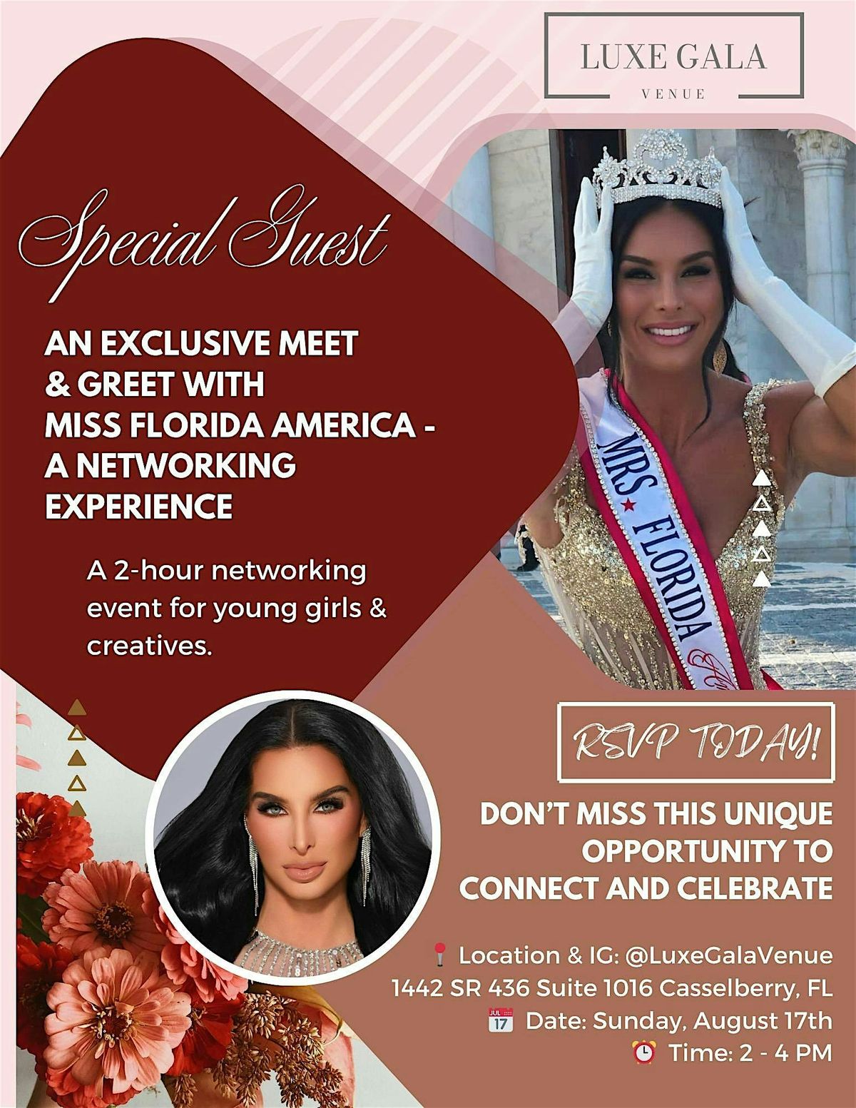 Meet & Greet with Miss Florida America - A Luxe Networking Experience
