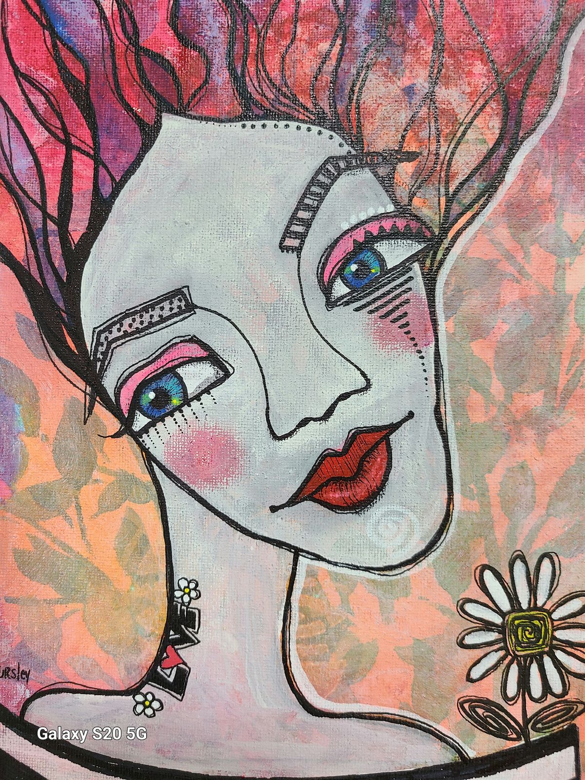 Funky FACES Mixed MEDIA