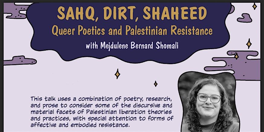 SAHQ, DIRT, SHAHEED: Queer Poetics and Palestinian Resistance