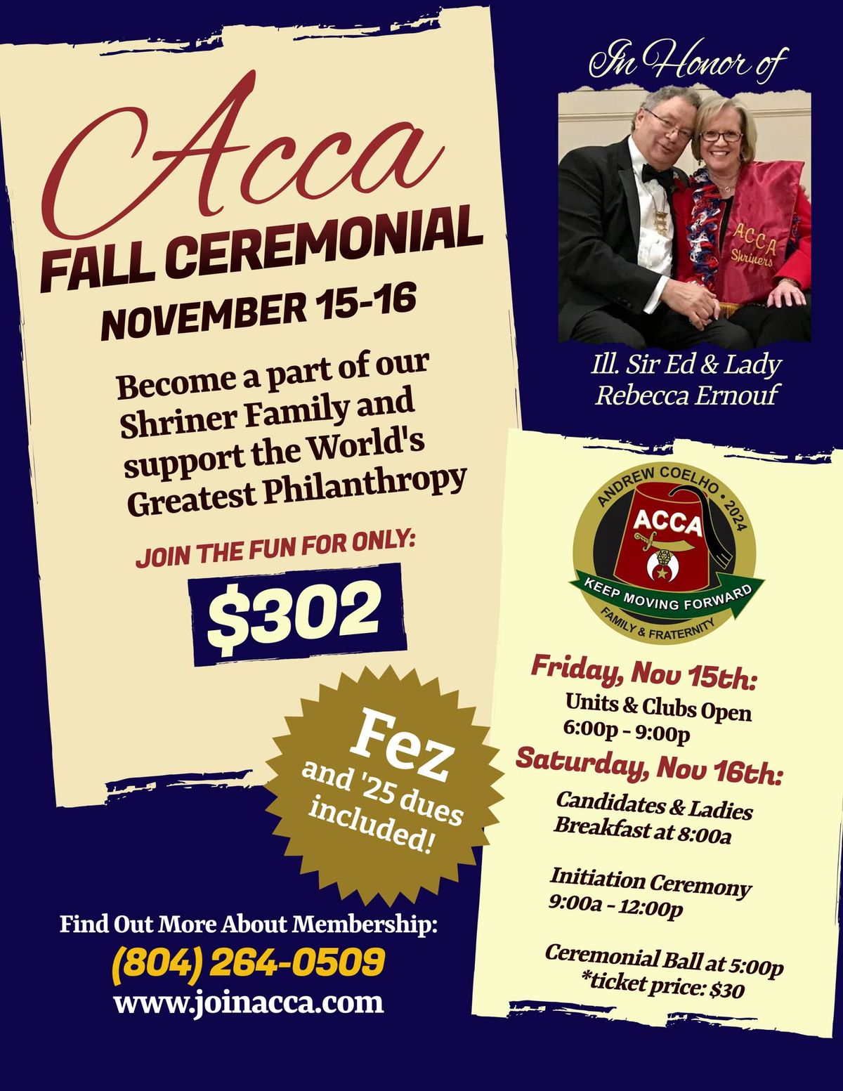 ACCA SHRINERS Fall Ceremonial