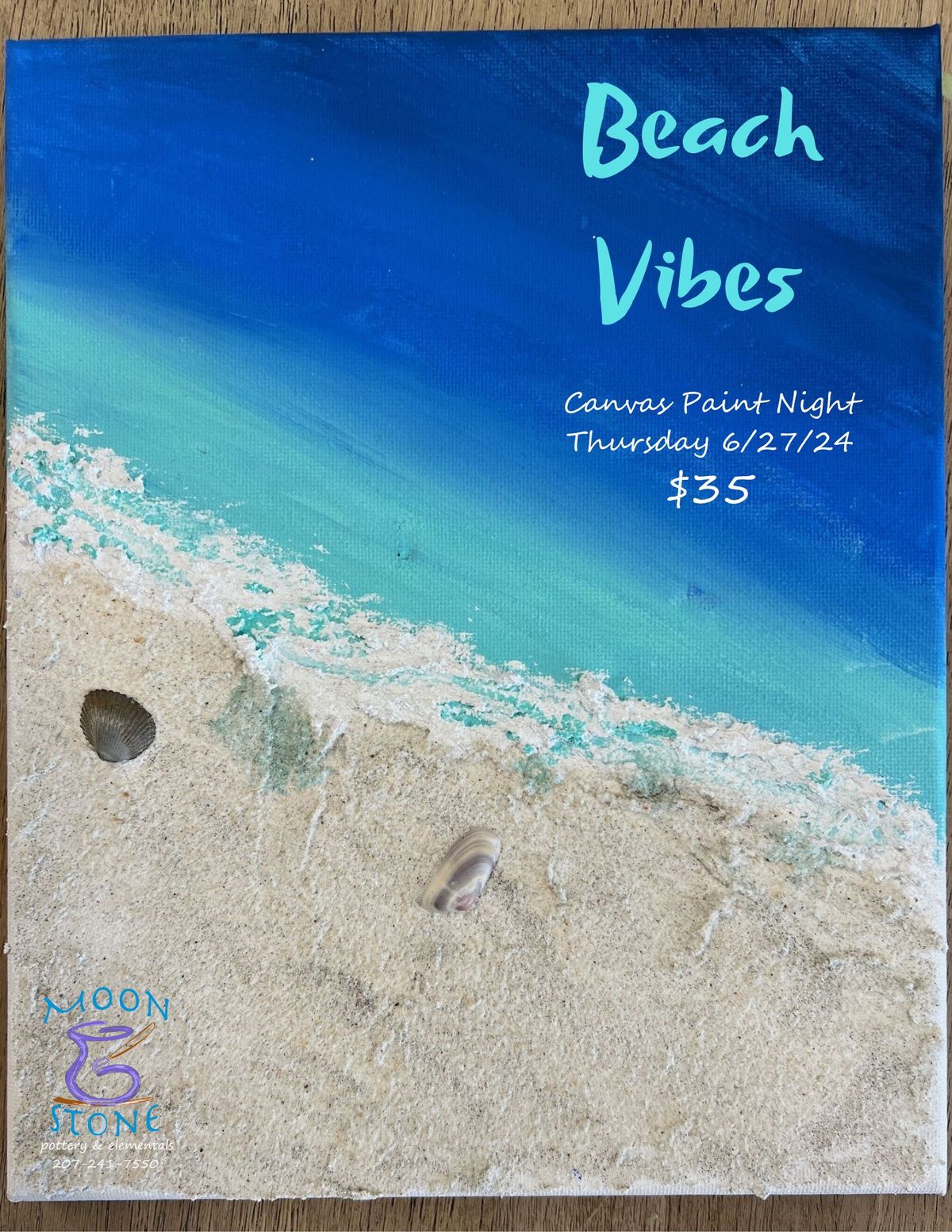 Beach Vibes Canvas Paint Night