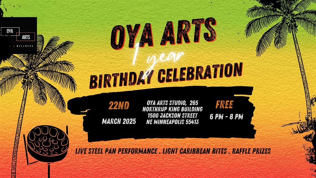 One Year of Oya Arts!  Let\u2019s Party Caribbean-Style!