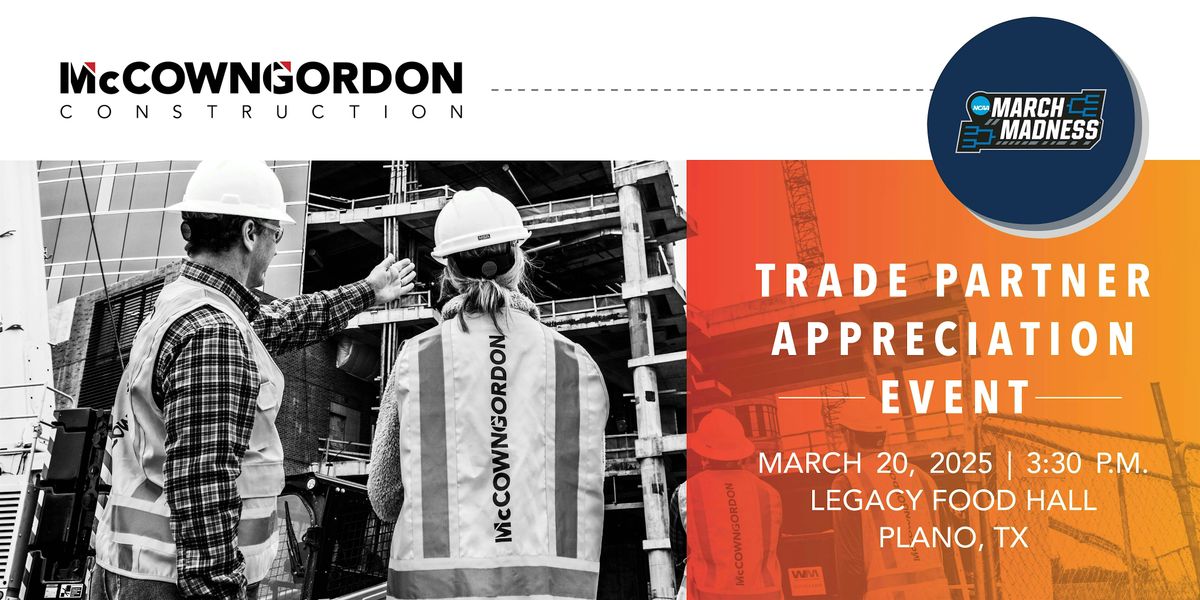 Save the Date!  McCownGordon Trade Partner Appreciation Event