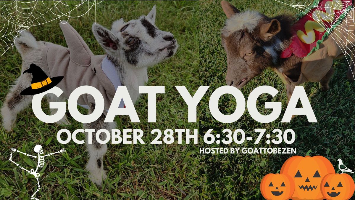 Goga: Halloween Edition Goat Yoga at Eavesdrop!