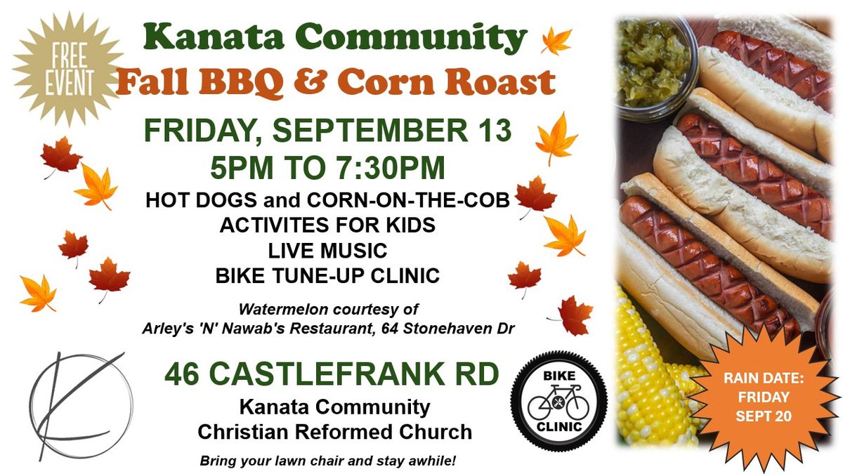 Kanata Community Fall BBQ & Corn Roast (Free Event!)