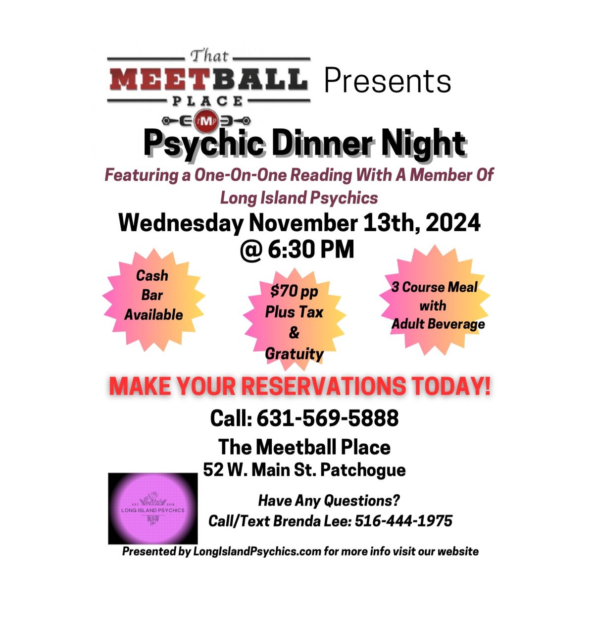 Psychic Dinner Night At That Meetball Place