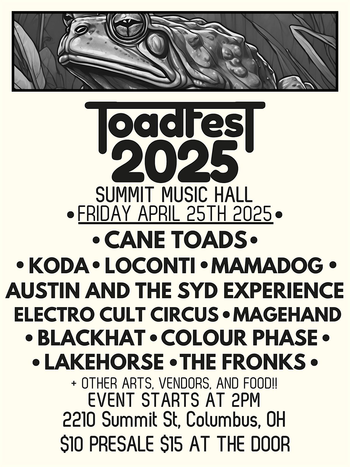 Toad Fireworks ToadFest 2025 ft. Cane Toads, Koda, Loconti, Mamadog, & MANY MORE, The ...