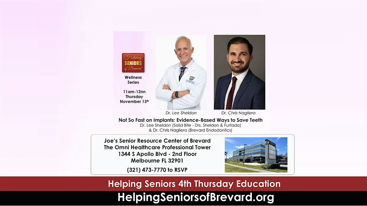 Helping Seniors Wellness: Not So Fast on Implants!