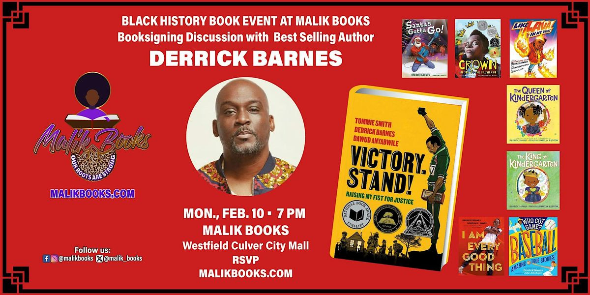 Black History event at Malik Books: with Best Selling author Derrick Barnes