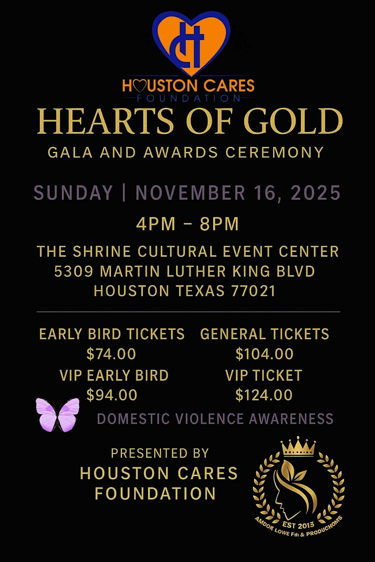 HEARTS OF GOLD GALA AND AWARDS CEREMONY