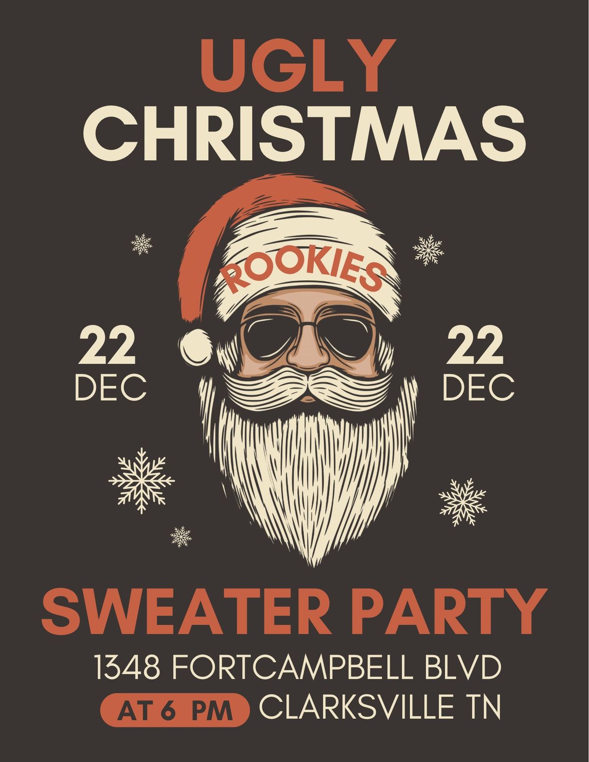 Rookies Ugly Christmas Sweater Party