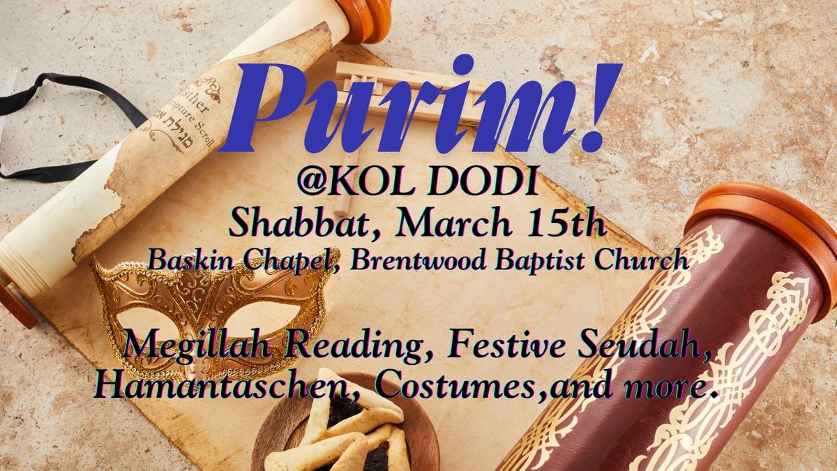 PURIM 2025!  Special Service and Party!