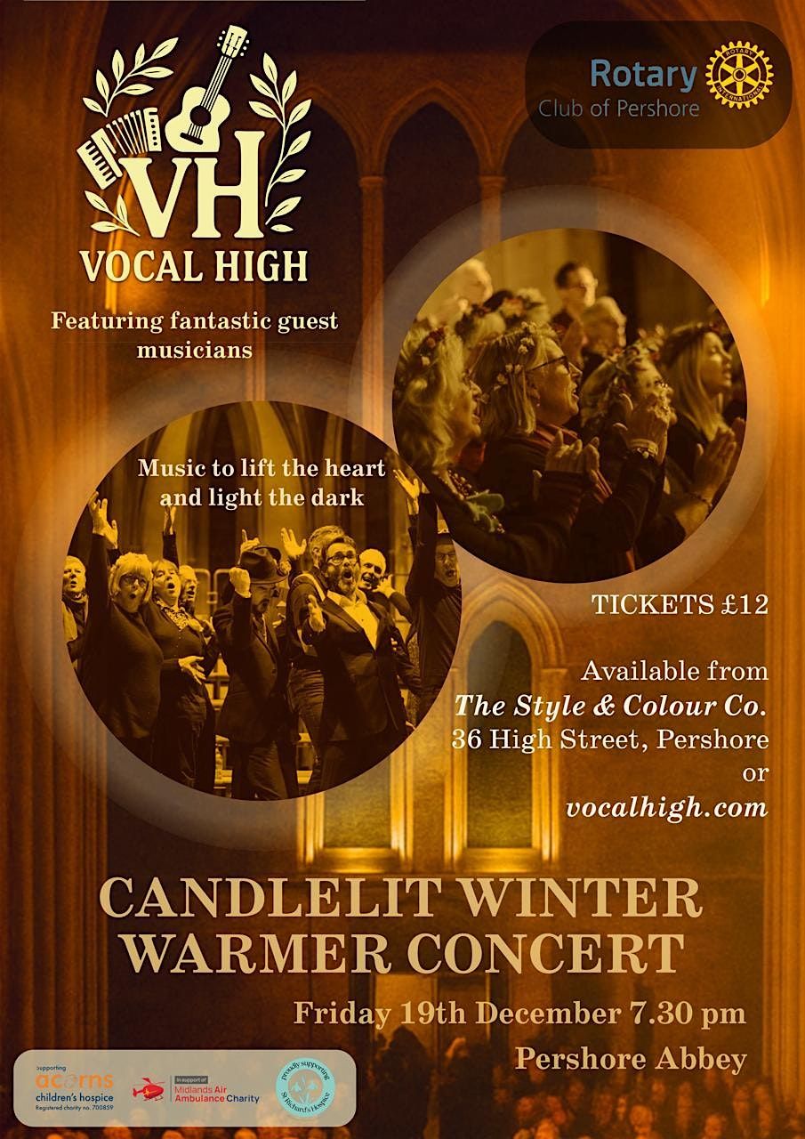 Vocal High - 'Winter Warmer' Candlelit Concert at Pershore Abbey